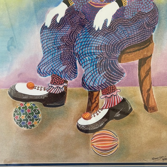 Kathleen A Wilson's 1990 "On the Ball" Print Signed and Dated - Picture 5 of 11